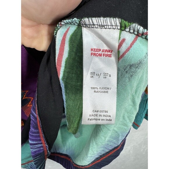 Orientique Naturally Australian Wearable Art Top Womens Small Abstract Scoop - Picture 4 of 6